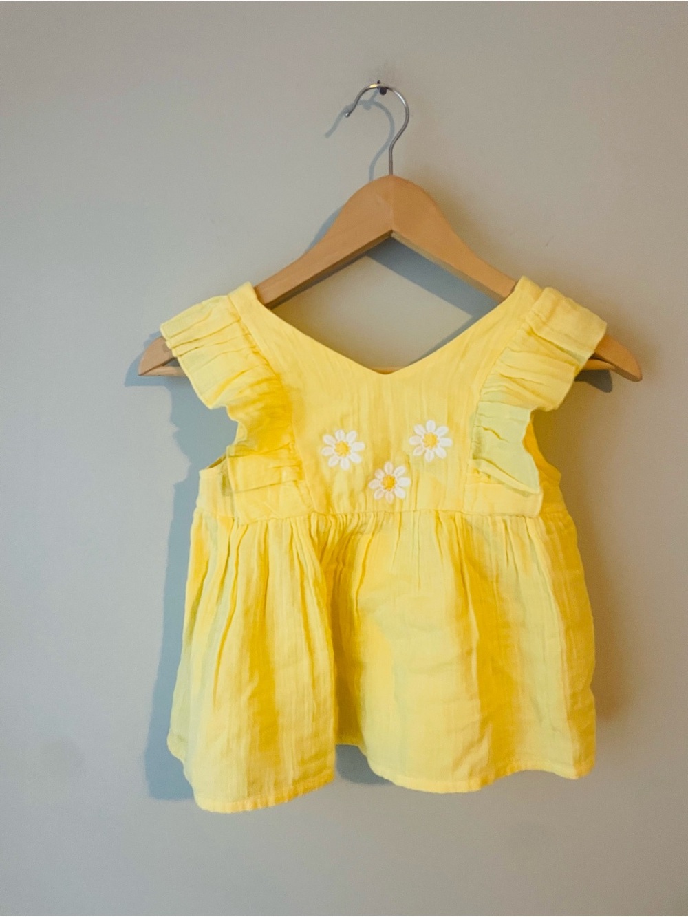 Kate Mack Yellow Flutter-Sleeve Daisy Top Boutique
